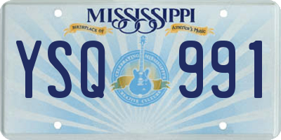 MS license plate YSQ991