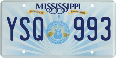 MS license plate YSQ993