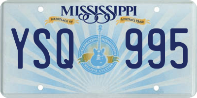 MS license plate YSQ995