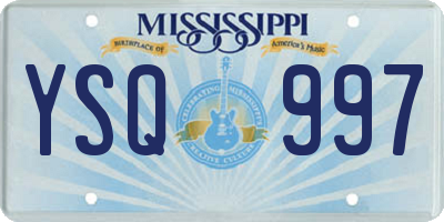 MS license plate YSQ997