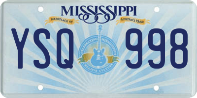 MS license plate YSQ998