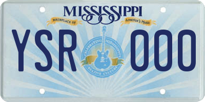 MS license plate YSR000