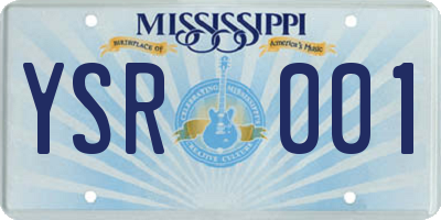 MS license plate YSR001