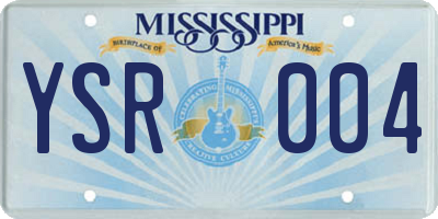 MS license plate YSR004