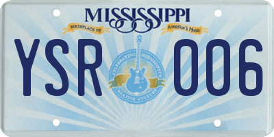 MS license plate YSR006