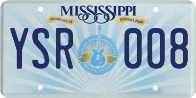 MS license plate YSR008