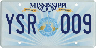 MS license plate YSR009
