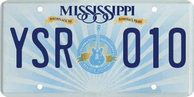 MS license plate YSR010