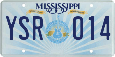 MS license plate YSR014