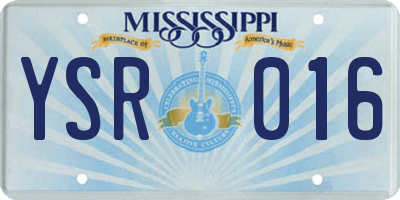 MS license plate YSR016