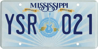 MS license plate YSR021
