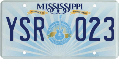 MS license plate YSR023