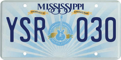MS license plate YSR030