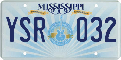 MS license plate YSR032