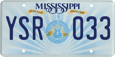 MS license plate YSR033