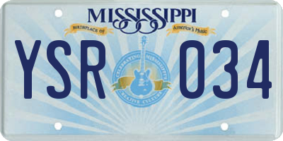 MS license plate YSR034