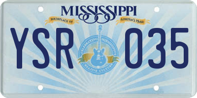 MS license plate YSR035