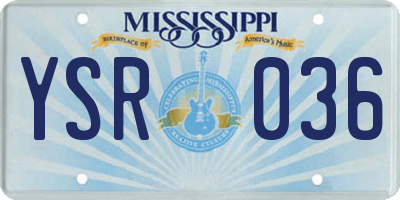 MS license plate YSR036