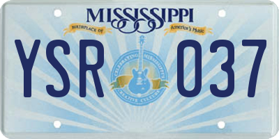 MS license plate YSR037