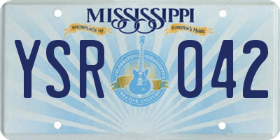 MS license plate YSR042