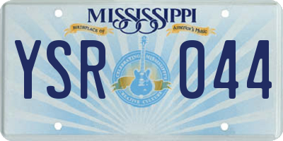 MS license plate YSR044