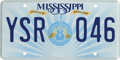 MS license plate YSR046