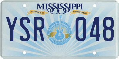 MS license plate YSR048