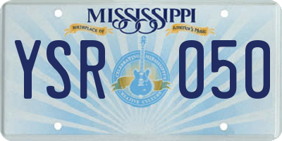 MS license plate YSR050