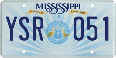 MS license plate YSR051