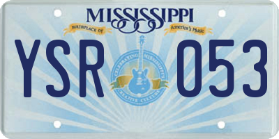 MS license plate YSR053