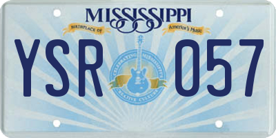 MS license plate YSR057