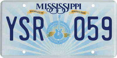 MS license plate YSR059