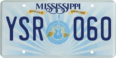 MS license plate YSR060