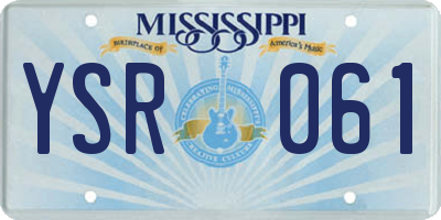 MS license plate YSR061