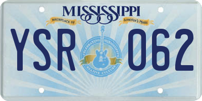 MS license plate YSR062