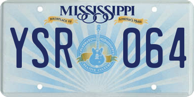 MS license plate YSR064