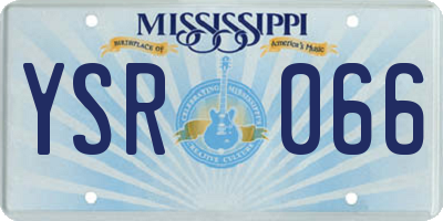 MS license plate YSR066