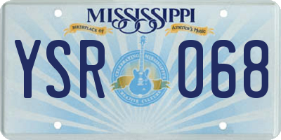 MS license plate YSR068