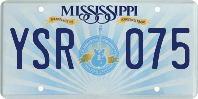 MS license plate YSR075