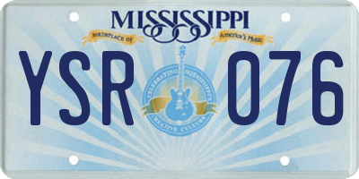 MS license plate YSR076