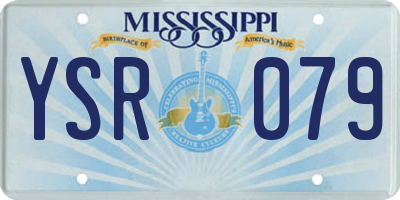 MS license plate YSR079