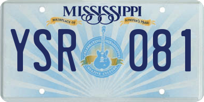 MS license plate YSR081