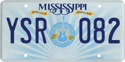 MS license plate YSR082