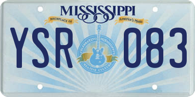 MS license plate YSR083