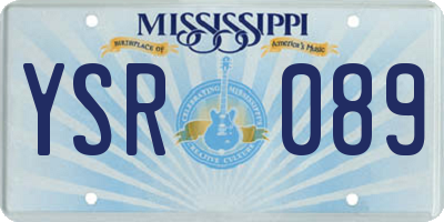MS license plate YSR089