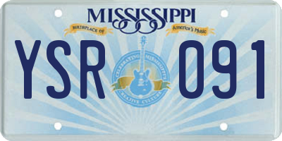 MS license plate YSR091