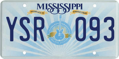 MS license plate YSR093