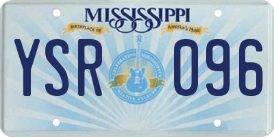 MS license plate YSR096