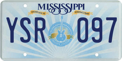 MS license plate YSR097