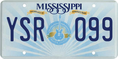 MS license plate YSR099